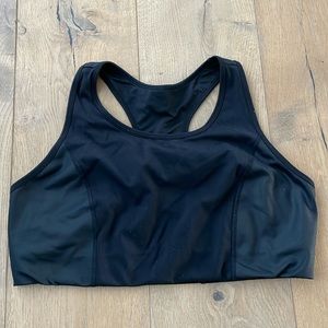 Core 10 Black Sports Bra, 1X Plus